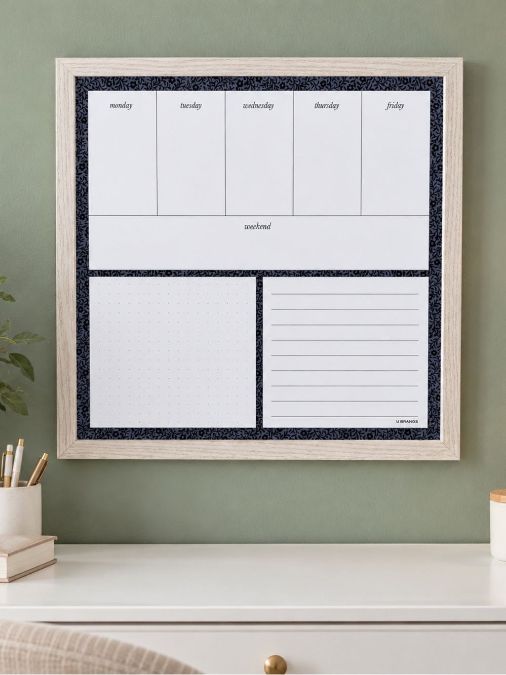 U Brands Weekly Planner Board